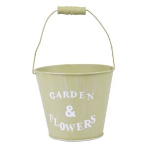 Velký zelený kyblík Ego Dekor Garden & Flowers