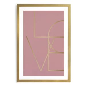 Obraz v rámu Velvet Atelier Golden Love, 40 x 60 cm
