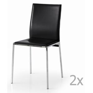 Sada 2 černých jídelních židlí Castagnetti Fax