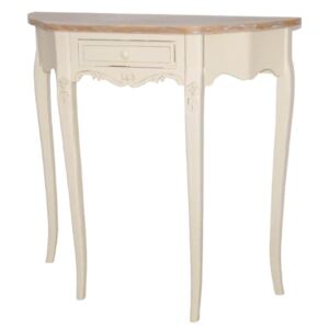 Krémový konzolový stolek z topolového dřeva Livin Hill Rimini