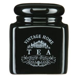 Black Friday -15% Černá keramická dóza na čaj Premier Housewares Vintage Home