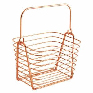 Oranžový kovový závěsný košík InterDesign, 21,5 x 19 cm