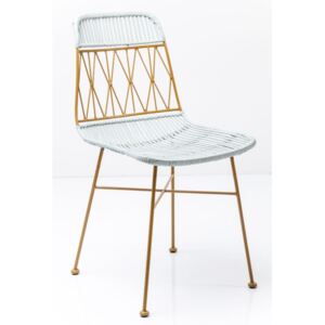 Žluto-bílá jídelní židle Kare Design Ko Samui