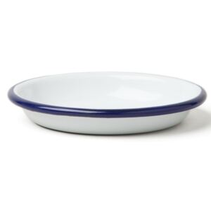 Malý servírovací smaltovaný talíř s modrým okrajem Falcon Enamelware, Ø 10 cm