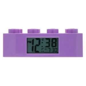Fialové hodiny s budíkem LEGO® Brick