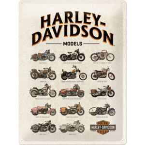 Nostalgic Art Plechová cedule - Harley-Davidson (Modely) 40x30 cm
