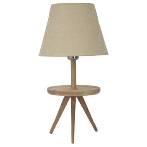 Hnědá stolní lampa s odkládacím místem Mauro Ferretti Ekos, 25x48 cm