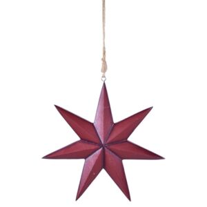 Červená závěsná hvězda Ego Dekor, výška 21 cm