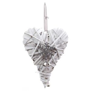 Závěsná dekorace ve tvaru srdce Ego Dekor Snowflake, výška 28 cm