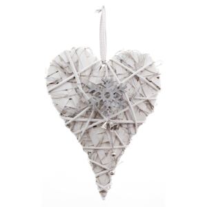 Závěsná dekorace ve tvaru srdce Ego Dekor Snowflake, výška 39 cm