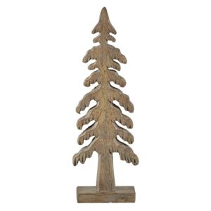 Hnědá dekorativní soška KJ Collection Tree Turo, výška 19 cm