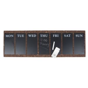 Nástěnná tabule s týdenním plánovačem PT LIVING Cork, 78 x 25 cm