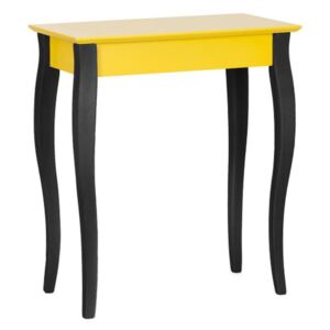 Žlutý konzolový stolek s černými nohami Ragaba Lilo, šířka 65 cm