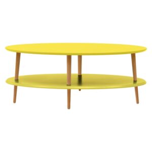Žlutý konferenční stolek se sníženou spodní deskou Ragaba OVO