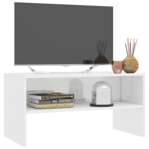 TV stolek bílý s vysokým leskem - dřevotříska | 80x40x40 cm