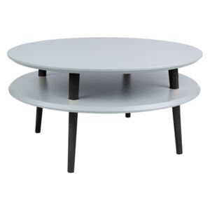 Tmavě šedý konferenční stolek s černými nohami Ragaba UFO, Ø 70 cm