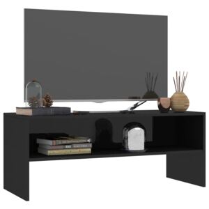 TV stolek černý s vysokým leskem - dřevotříska | 100x40x40 cm
