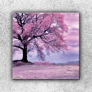 Růžový strom 3 (70 x 70 cm) - Jednodílný obraz