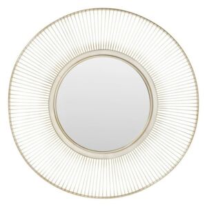 Zrcadlo s rámem ve stříbrné barvě Kare Design Storm Silver, ⌀ 93 cm