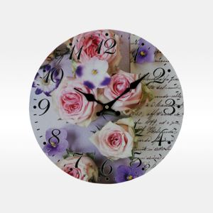 Uni Hobby Nástěnné hodiny Růže - skladem