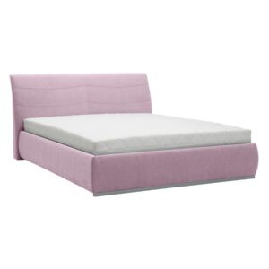 Světle růžová dvoulůžková postel Mazzini Beds Luna, 140 x 200 cm
