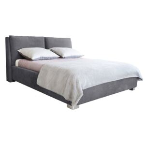 Šedá dvoulůžková postel Mazzini Beds Vicky, 140 x 200 cm