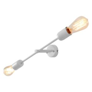 Bílá nástěnná lampa pro 2 žárovky Custom Form Twigo, šířka 43 cm