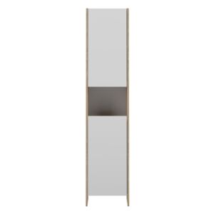Bílá koupelnová skříňka s hnědým korpusem Symbiosis Auben, šířka 38,2 cm