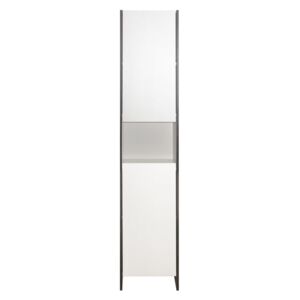 Bílá koupelnová skříňka s šedým korpusem Symbiosis Biarritz, šířka 38,2 cm