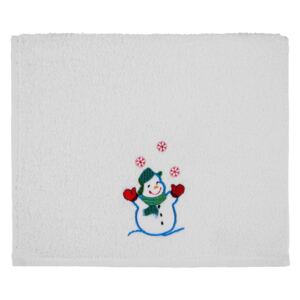 Osuška Christmas White Snowman, 30 x 50 cm