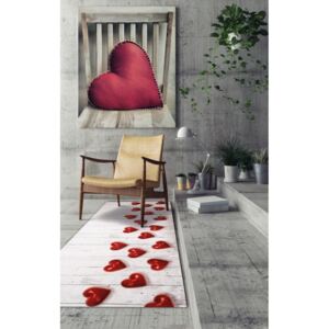 Vysoce odolný běhoun Webtappeti Hearts, 58 x 140 cm