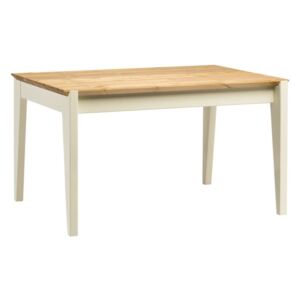 Stůl z borovicového dřeva s bílými nohami Askala Hook, délka 130 cm