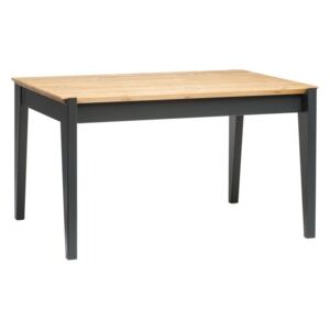 Stůl z borovicového dřeva s tmavě šedými nohami Askala Hook, délka 130 cm