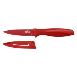 Červený krájecí nůž s krytem Premier Housewares Zing, 8,9 cm