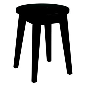 Černá nízká dubová stolička Folke Frigg