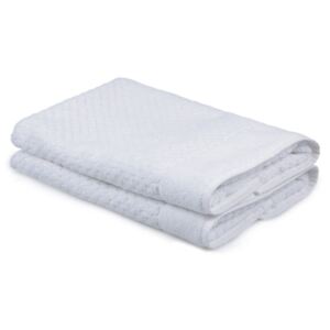 Sada 2 bílých ručníků ze 100% bavlny Mosley, 50 x 80 cm