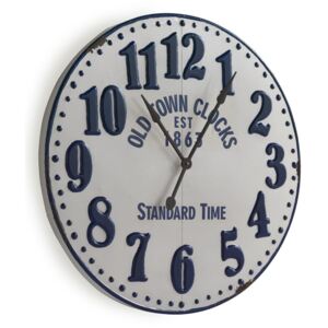 Bílé nástěnné hodiny Geese Standard, Ø 90 cm