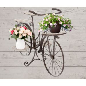 Atmosphera Kovový stojan na květiny ve tvaru jízdního kola vintage styl
