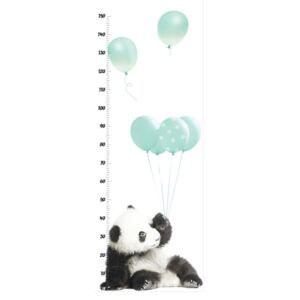 Nástěnná samolepka s měřítkem výšky Dekornik Minty Panda, 60 x 160 cm