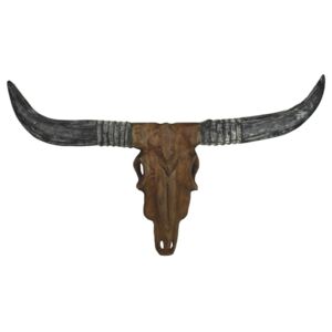 Dekorace z teakového dřeva HSM collection Buffalo Head, výška 50 cm