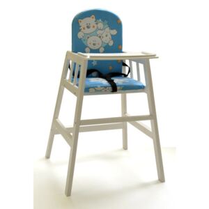 Bílá dřevěná dětská jídelní židlička Faktum Abigel