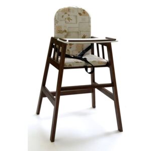 Tmavě hědá dřevěná dětská jídelní židlička Faktum Abigel
