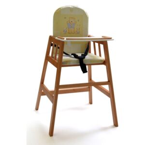 Hnědá dřevěná dětská jídelní židlička Faktum Abigel