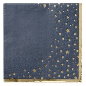 Papírové ubrousky Blue Gold Foil - 16 ks