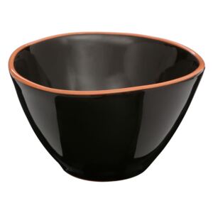 Černá miska na cereálie z glazované terakoty Premier Housewares Calisto, ⌀ 16 cm