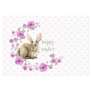 Sada 2 prostírání Apolena Rabbit Wishes Happy Easter, 33 x 45 cm