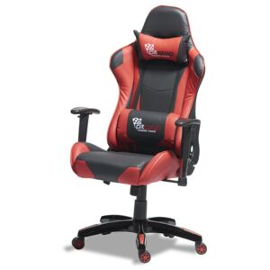 Černočervená ergonomická kancelářská židle Furnhouse Gaming