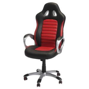 Červeno-černá kancelářská židle Furnhouse Speedy
