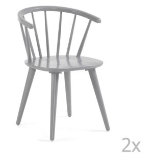 Sada 2 šedých jídelních židlí La Forma Krise