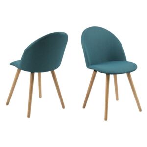 Sada 2 modrých jídelních židlí Actona Manley